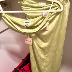NWT Superdown Women's Lime Tube top & Skirt